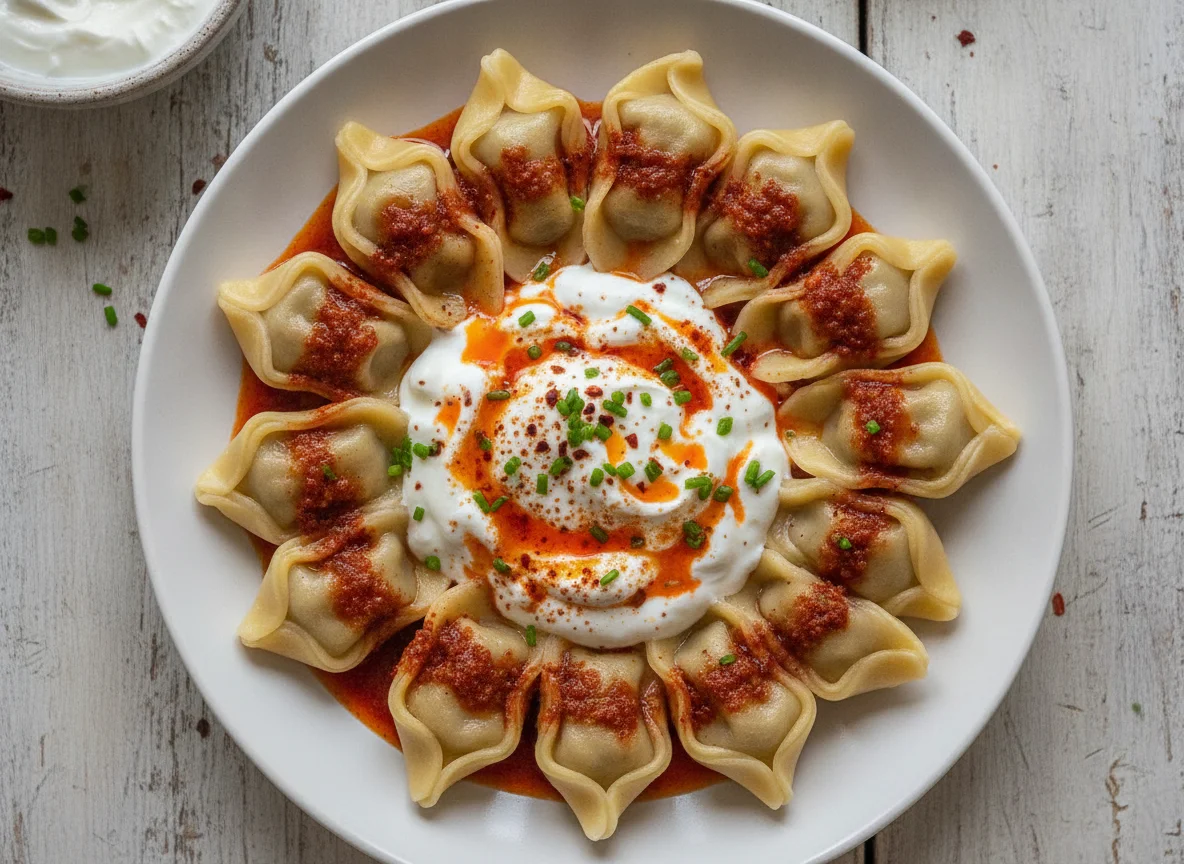 Manti (Türkische Teigtaschen) photo