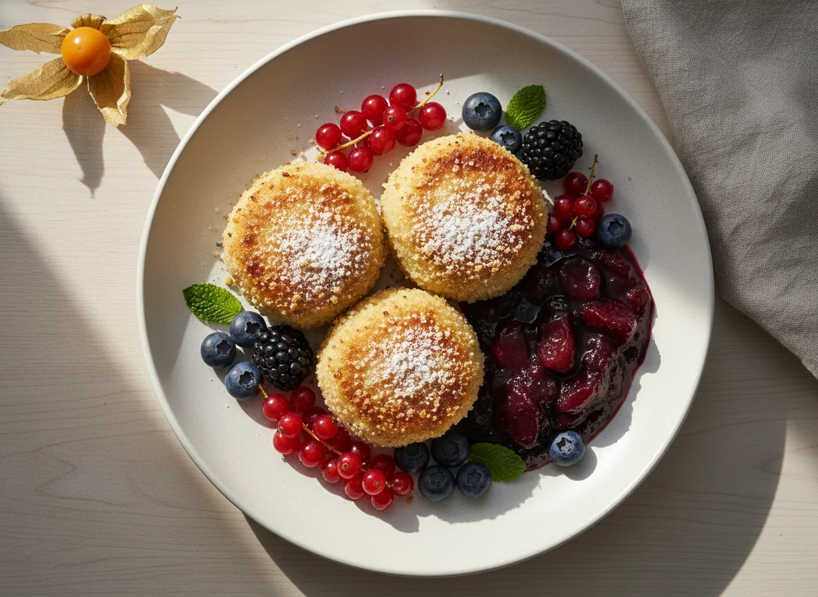Marillenknödel mit Zwetschkenröster photo