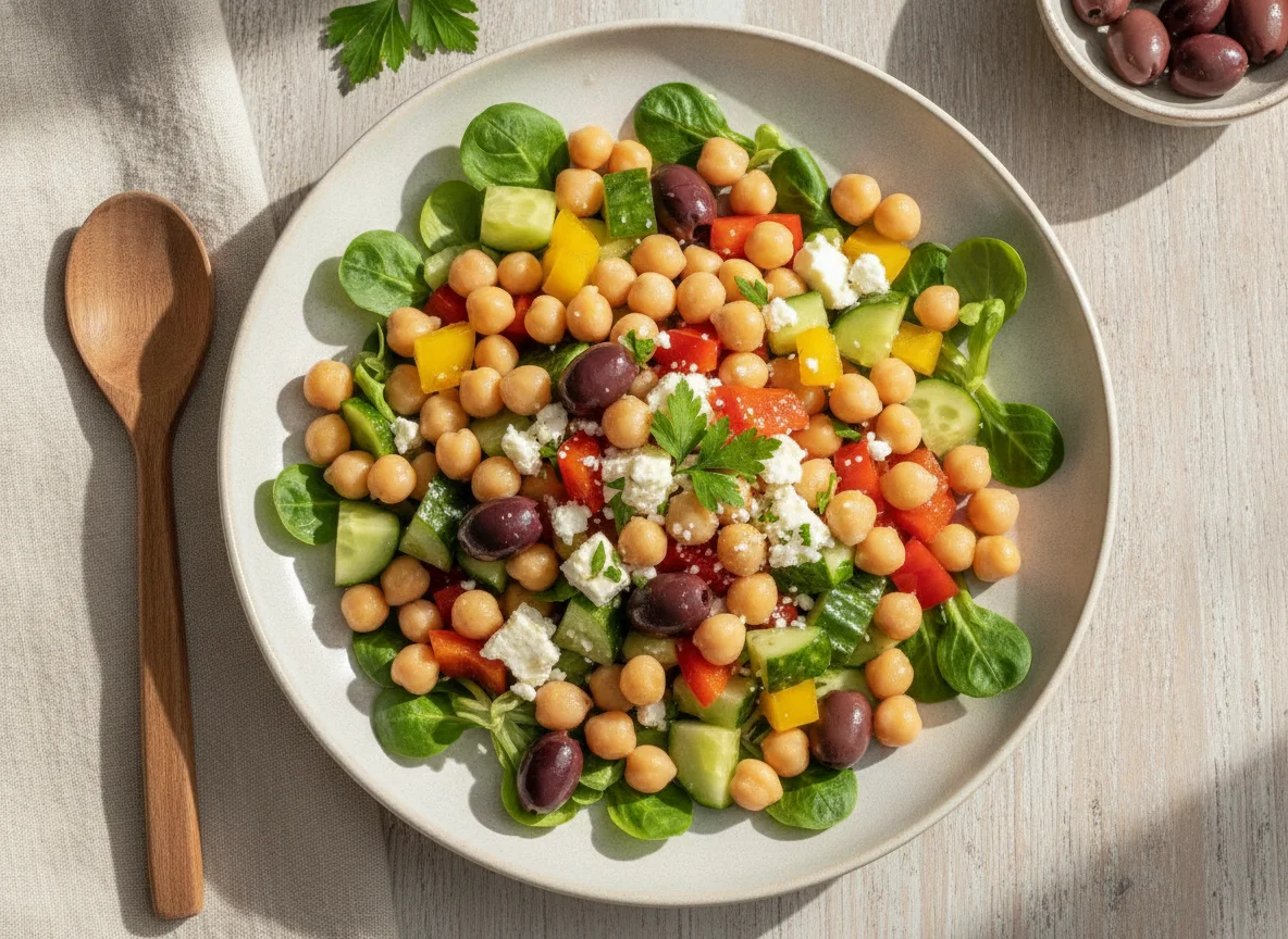 Mediterraner Kichererbsen-Salat photo