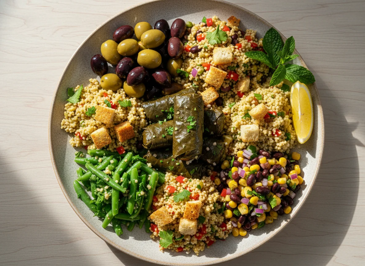 Mediterraner Salat-Teller photo