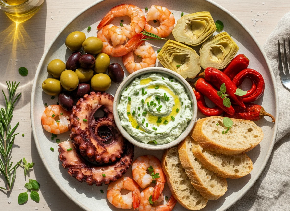 Mediterraner Vorspeisenteller photo