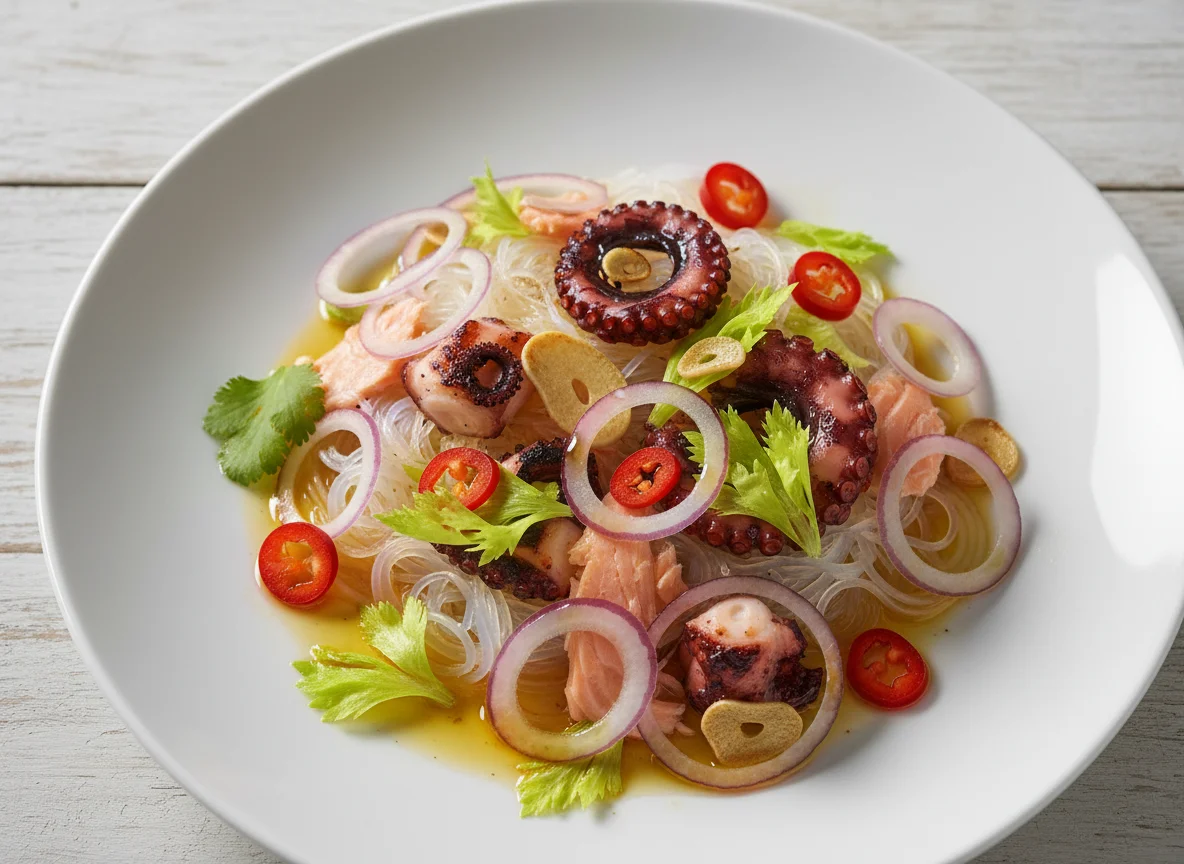 Meeresfrüchte-Glasnudelsalat photo