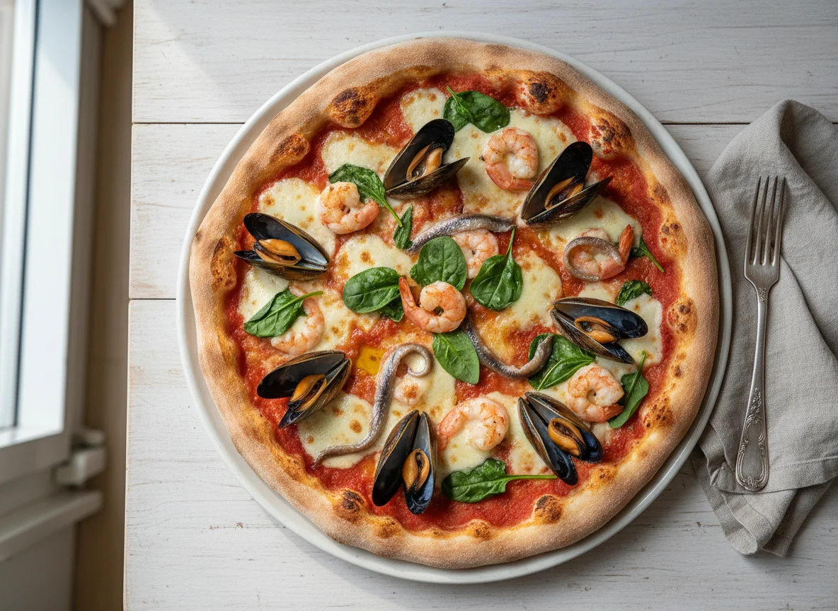 Meeresfrüchte-Pizza photo