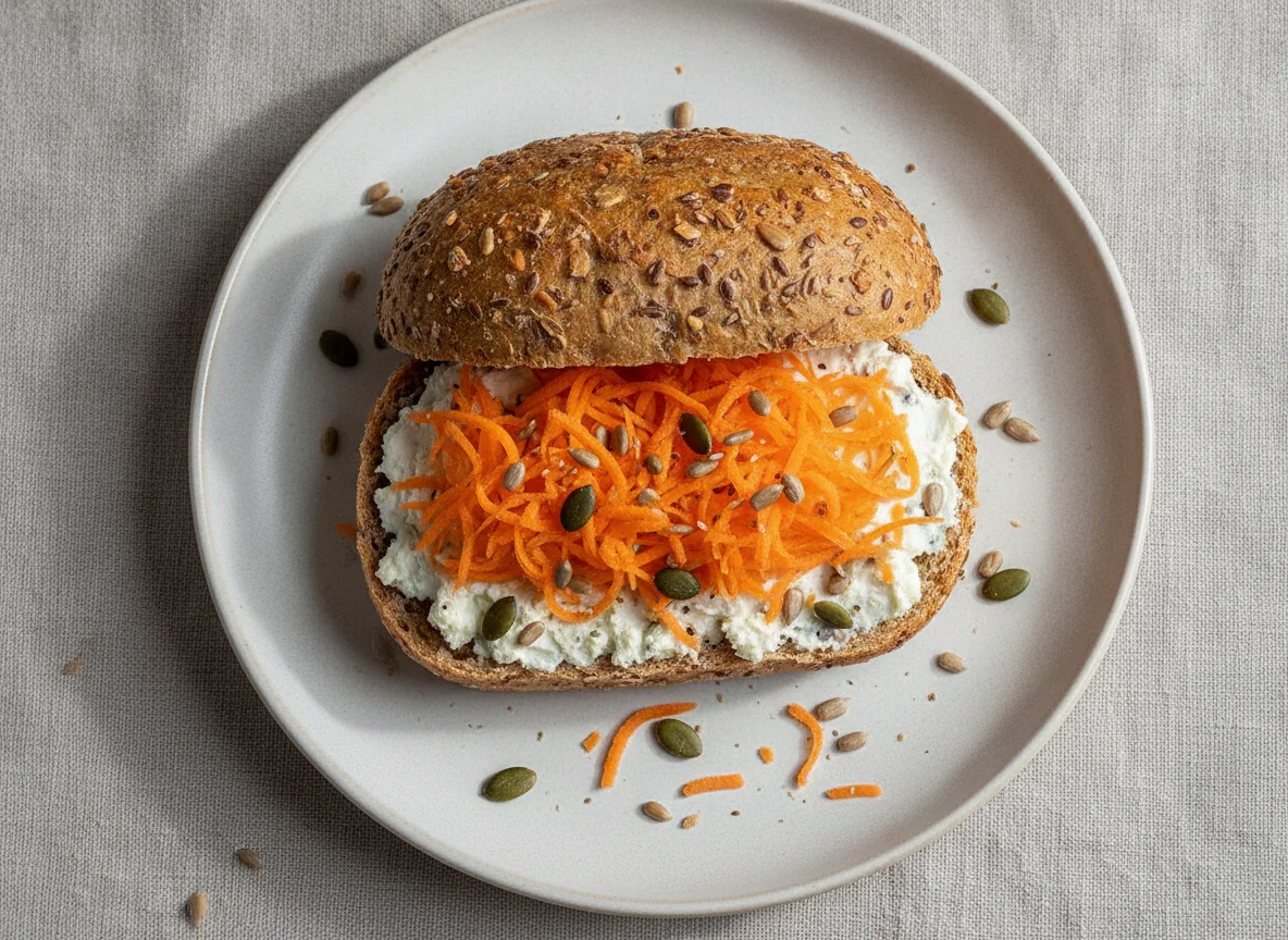 Mehrkornbrötchen mit Belag photo