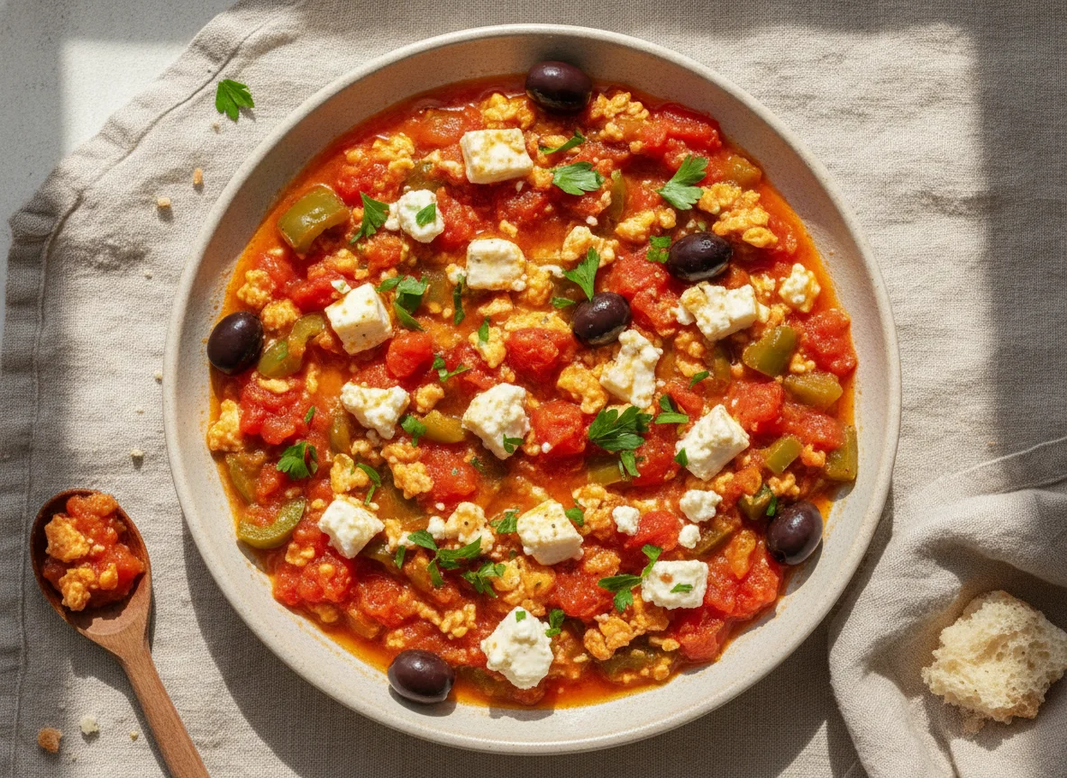Menemen mit Feta photo