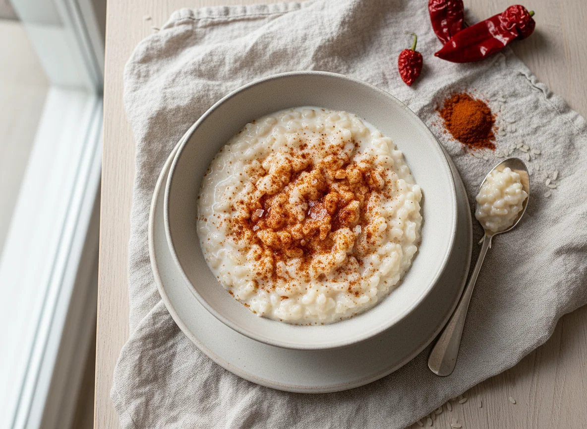 Milchreis mit geräuchertem Paprika photo
