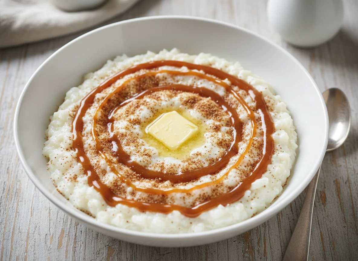 Milchreis mit Zimt und Butter photo