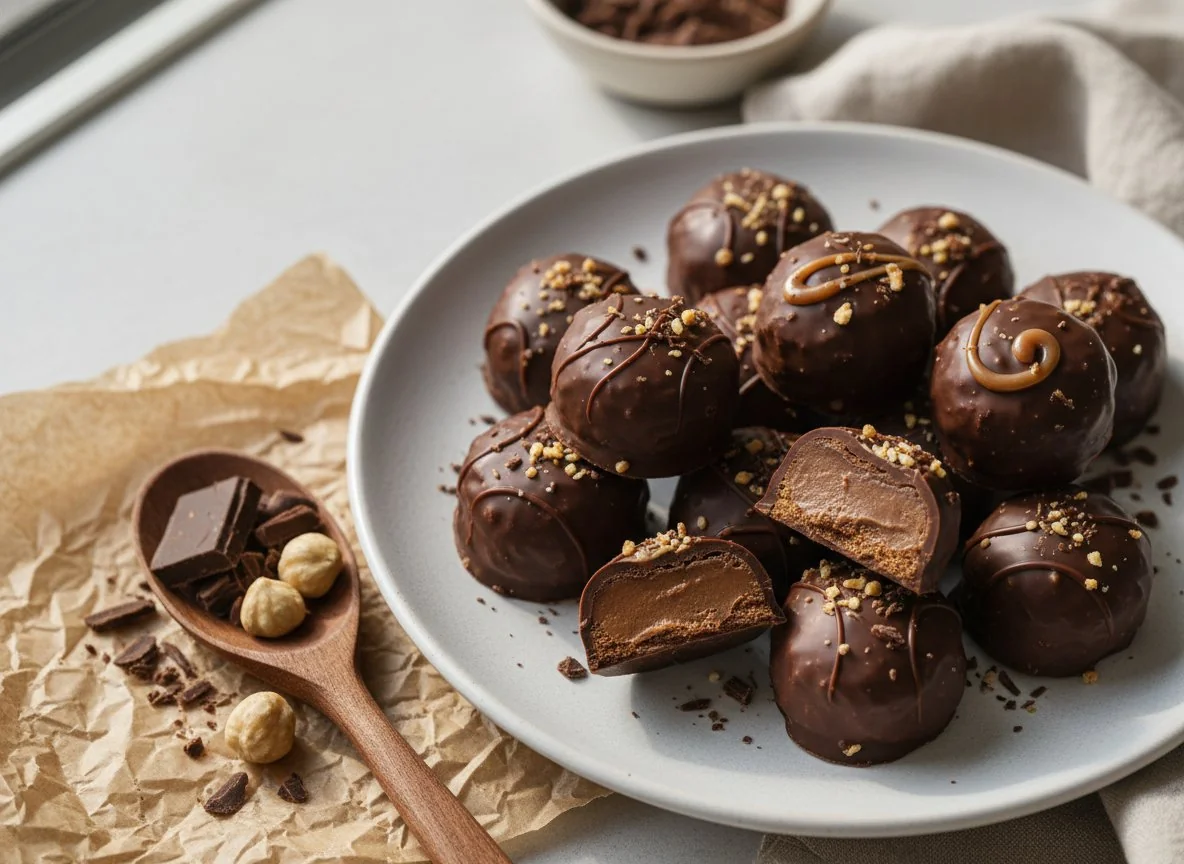 Milchschokoladen-Pralinen photo