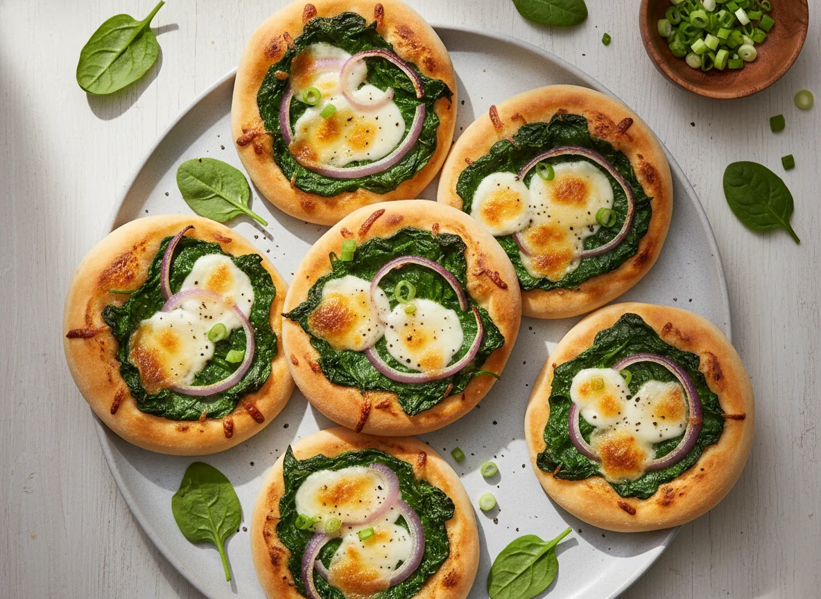 Mini-Spinat-Pizzen photo