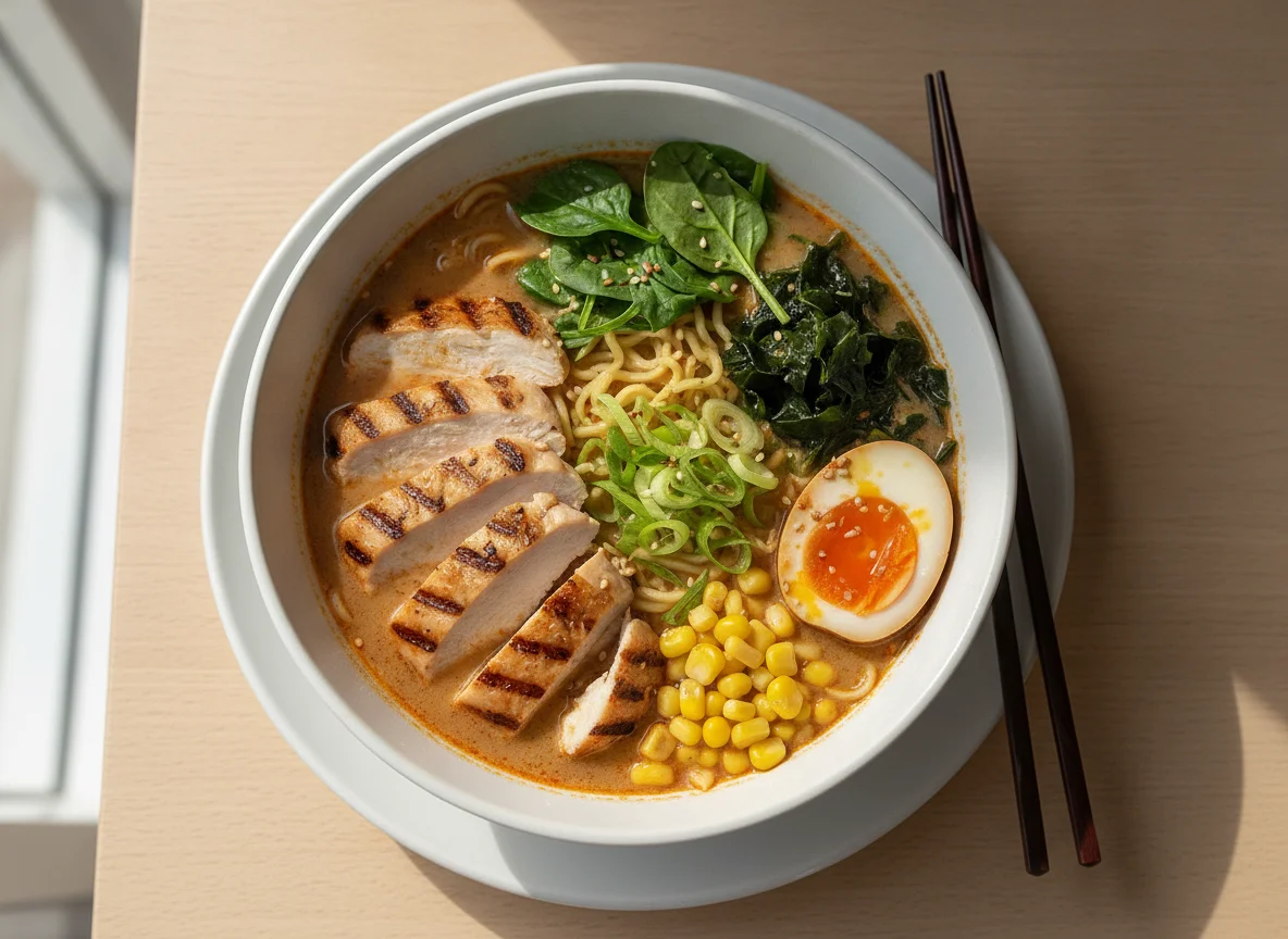 Miso Ramen mit Grilled Chicken photo