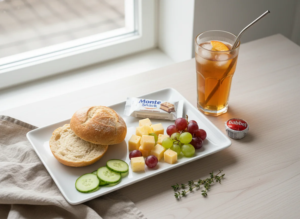Mittagessen mit Snack und Getränk photo