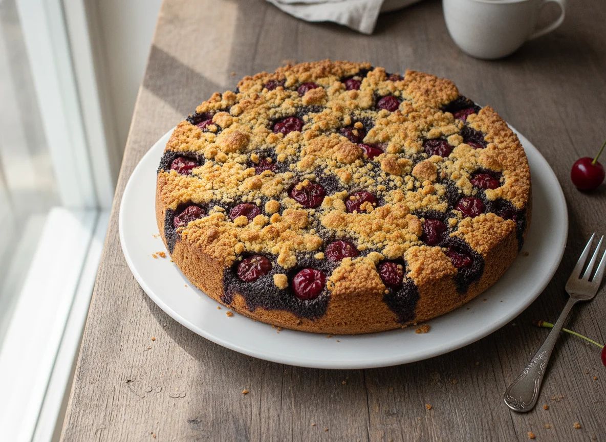 Mohn-Kirsch-Streuselkuchen photo