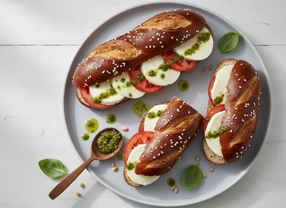 Mozzarella-Tomaten-Baguette photo