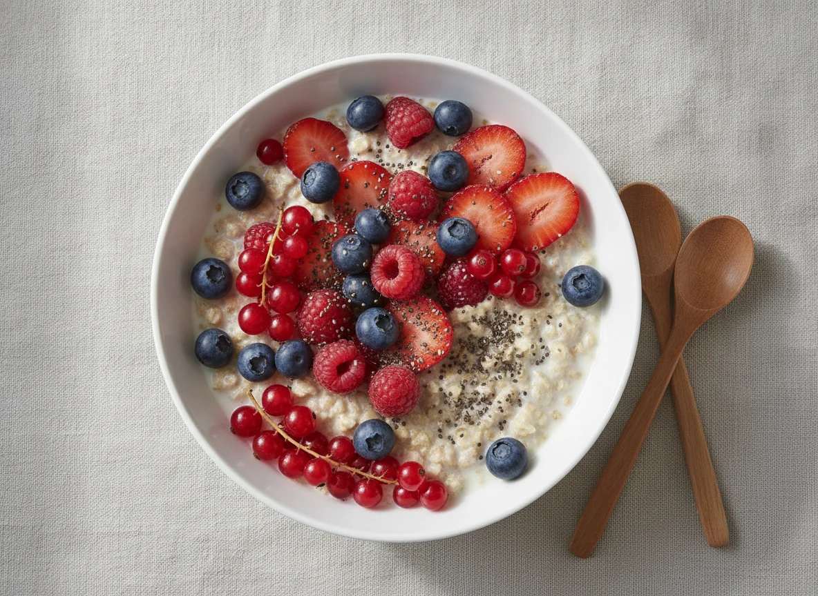 Müsli mit Beeren und Chiasamen photo