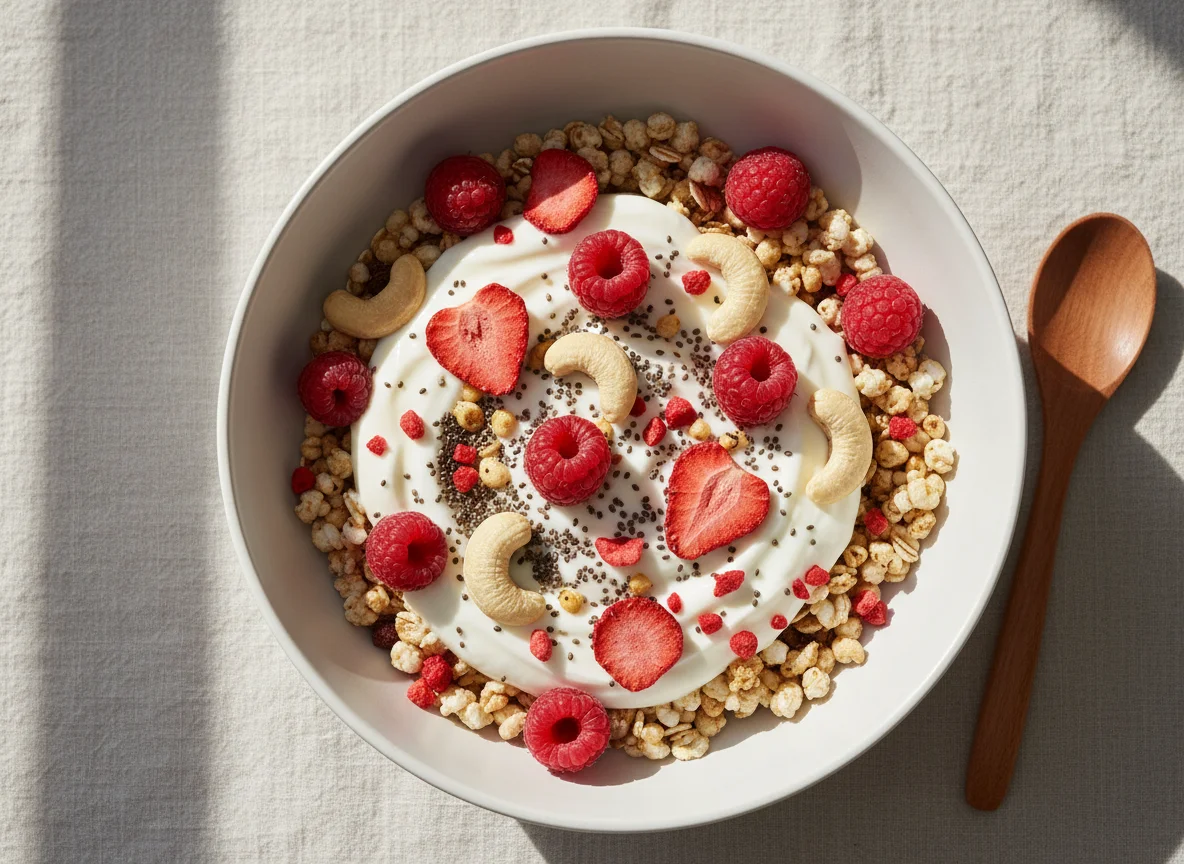 Müsli mit Beeren und Nüssen photo