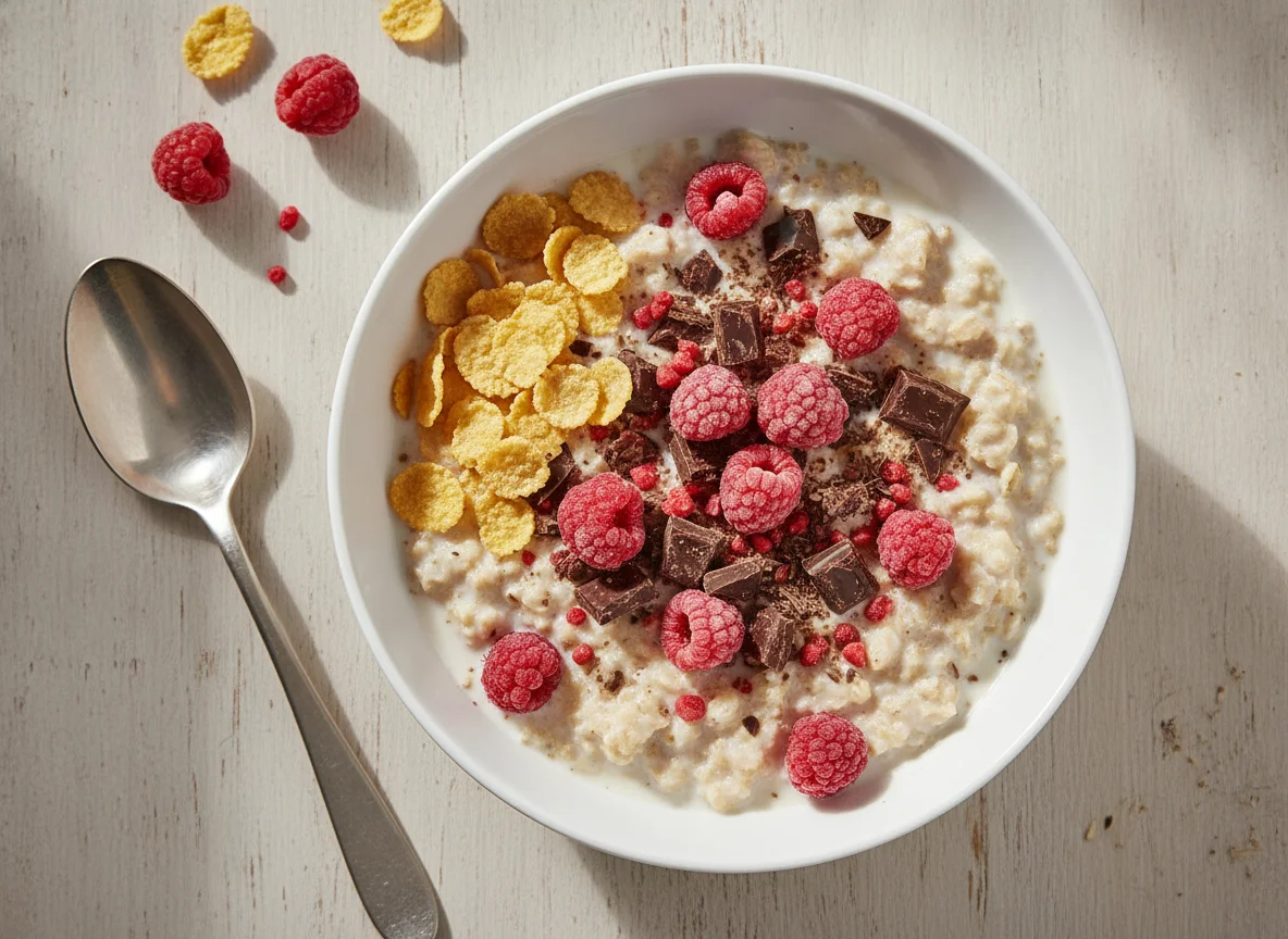 Müsli mit Beeren und Schokolade photo