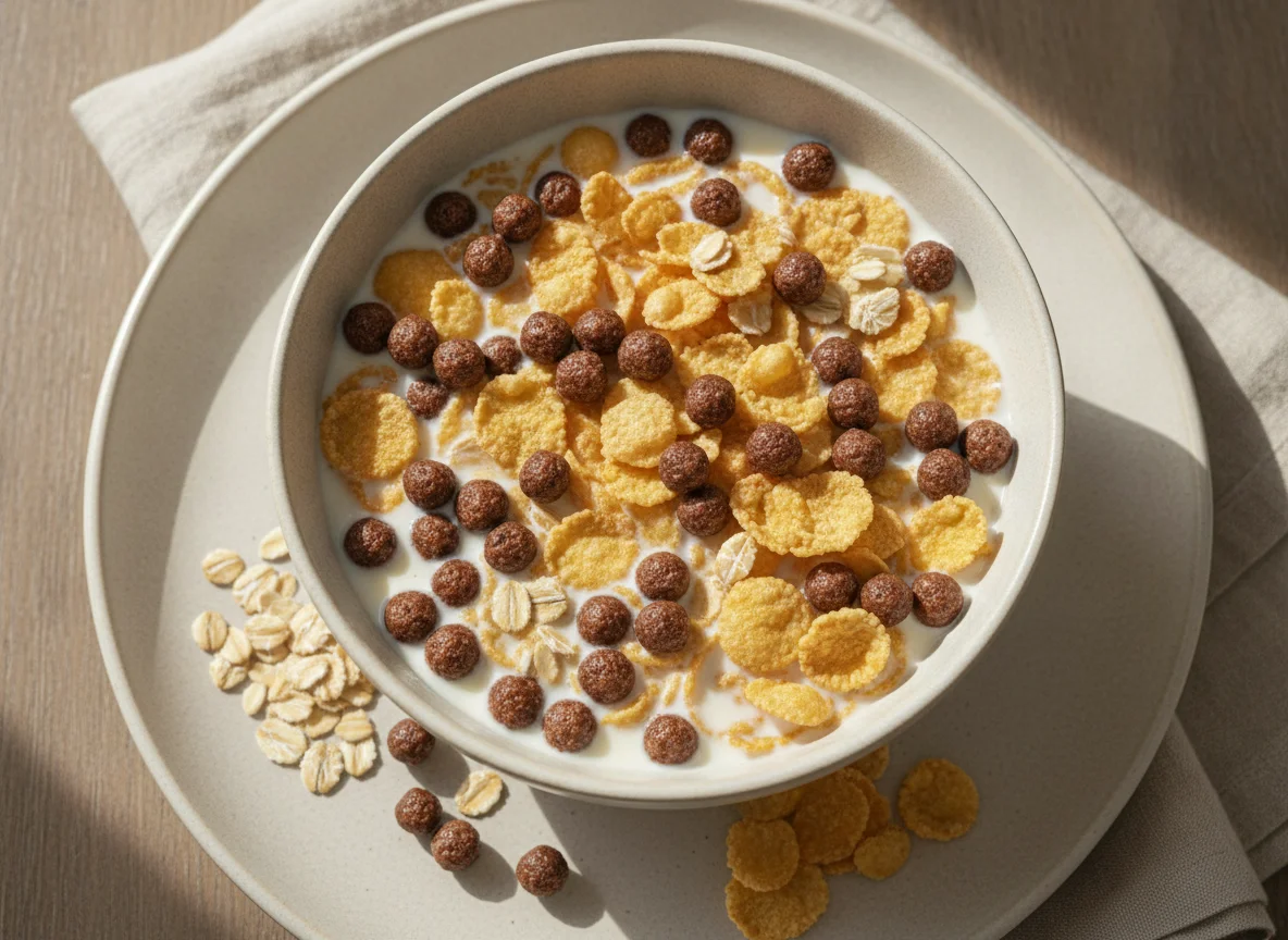 Müsli mit fettarmer Milch photo