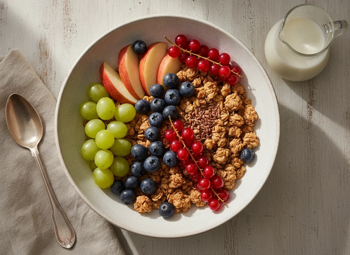 Müsli mit frischem Obst photo