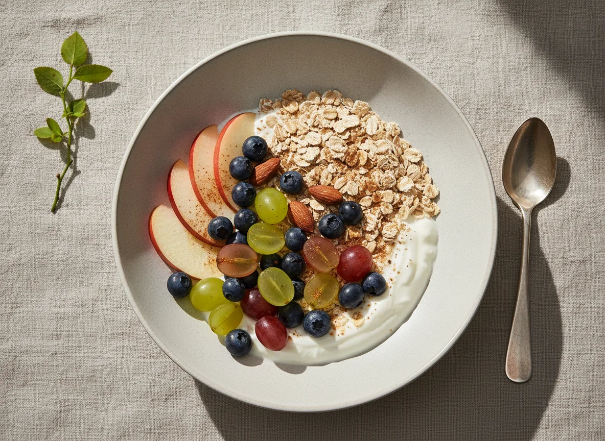 Müsli mit frischem Obst und Joghurt photo