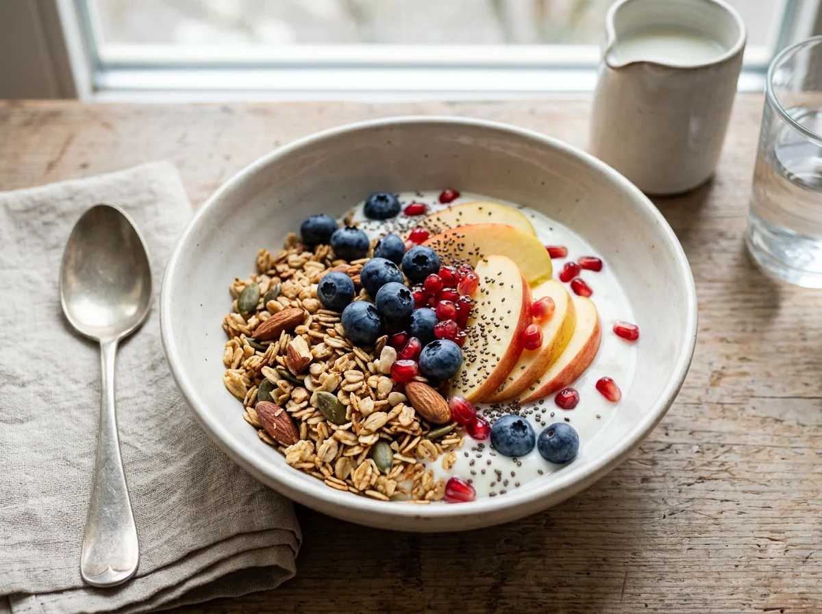 Müsli mit Früchten und Chiasamen photo