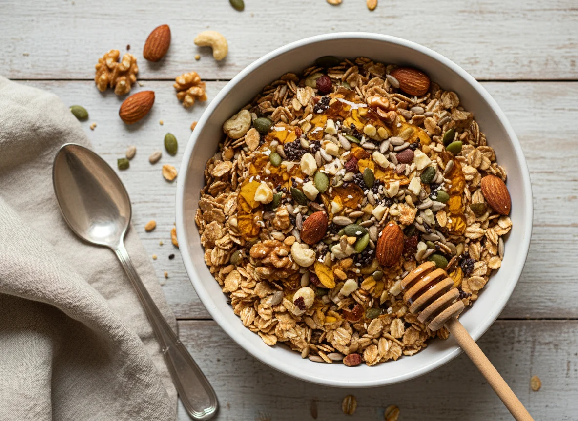 Müsli mit Honig photo