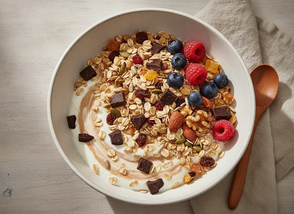 Müsli mit Joghurt und Quark photo