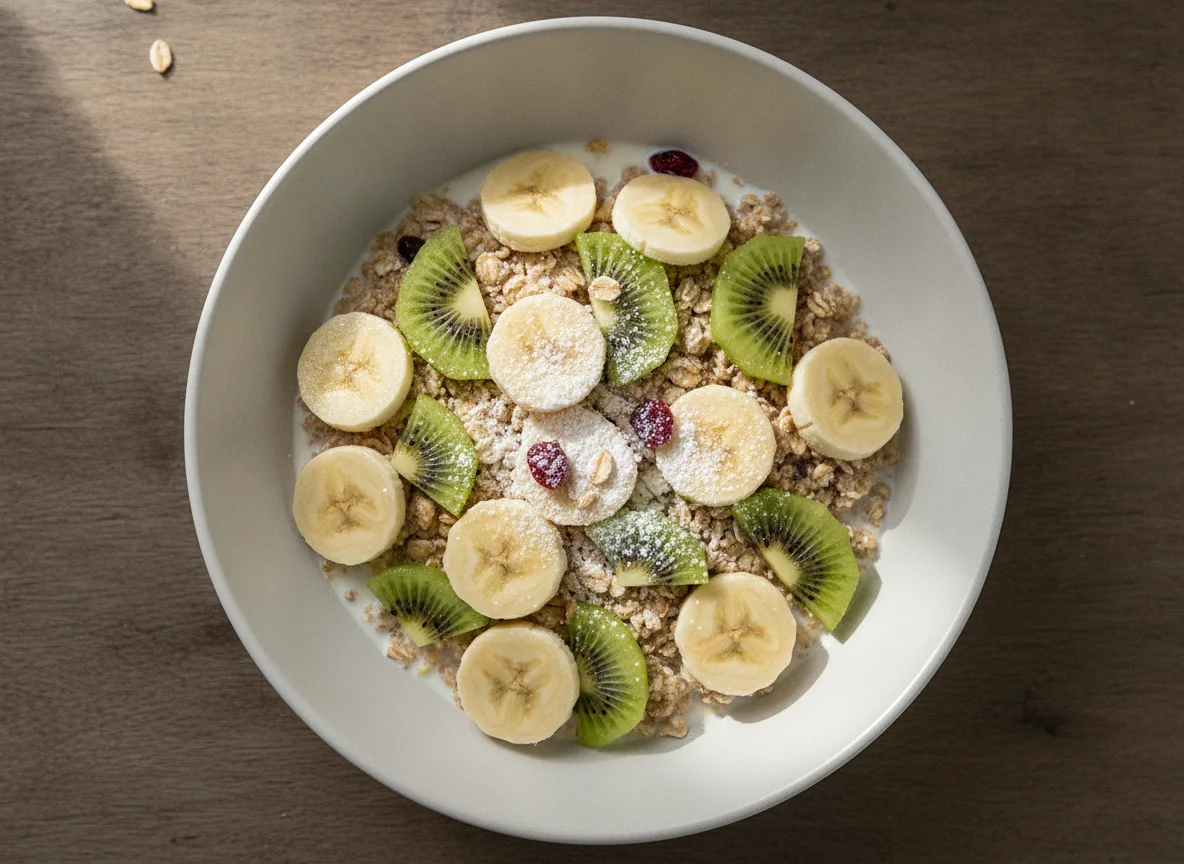 Müsli mit Kiwi und Banane photo