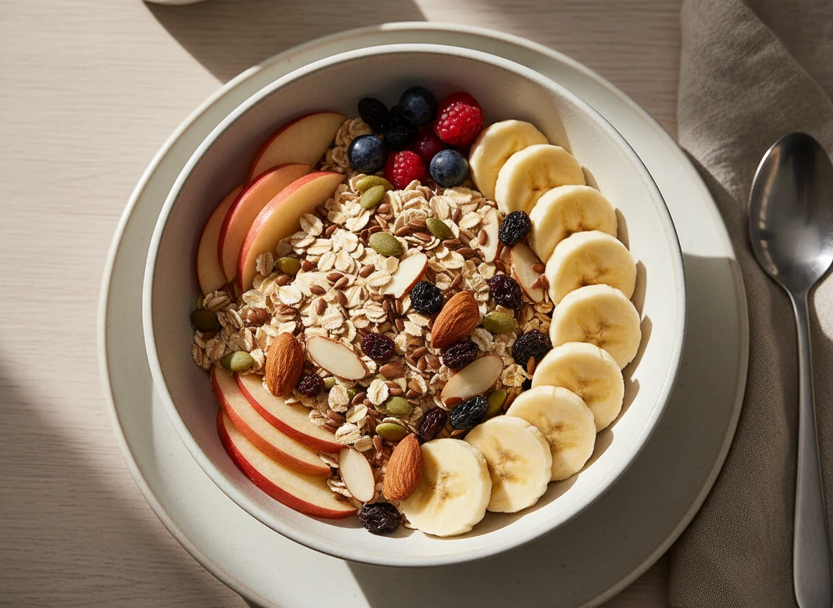 Müsli-Mix mit Obst photo