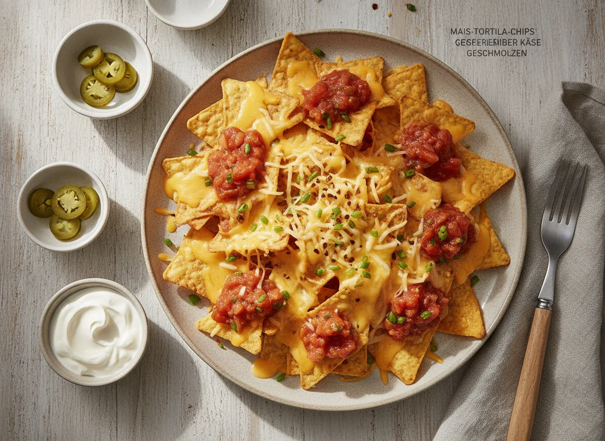 Nachos mit Käse und Salsa photo