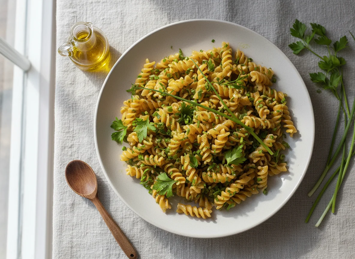 Nudeln mit Kräutern photo