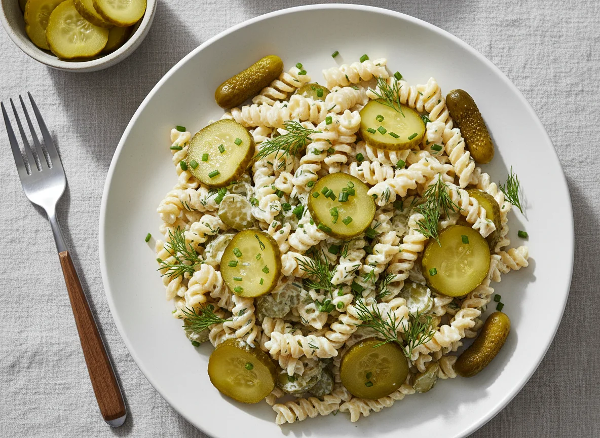 Nudelsalat mit Gurken photo