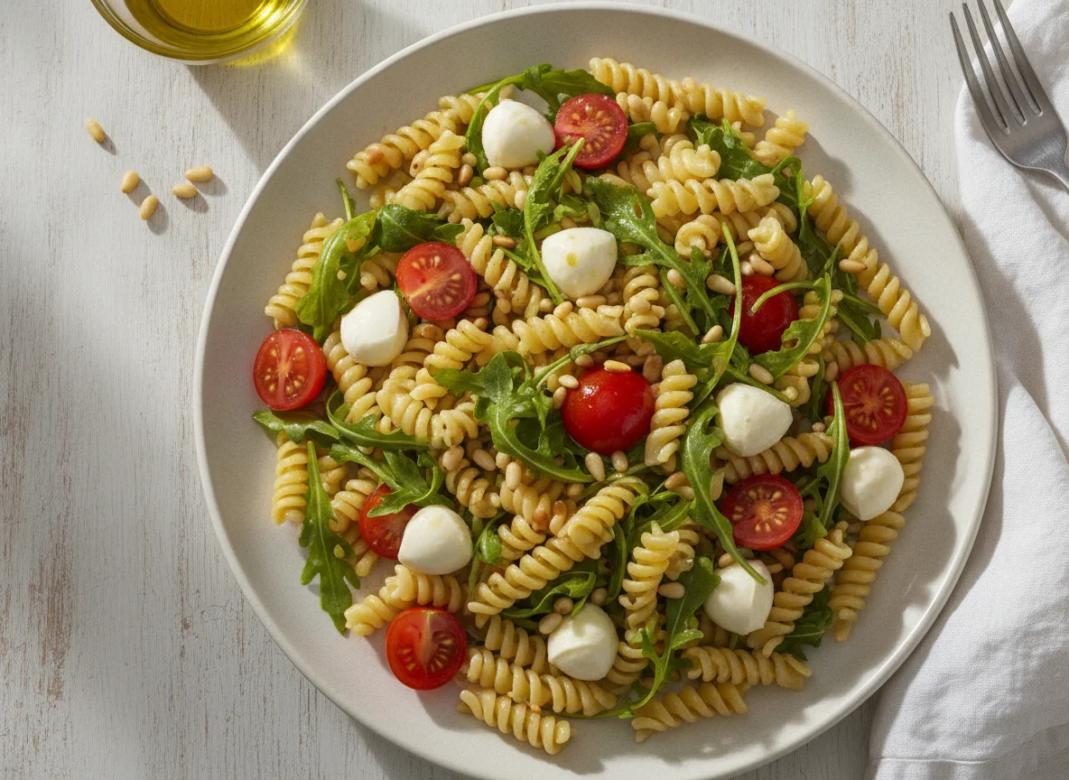 Nudelsalat mit Rucola und Tomaten photo