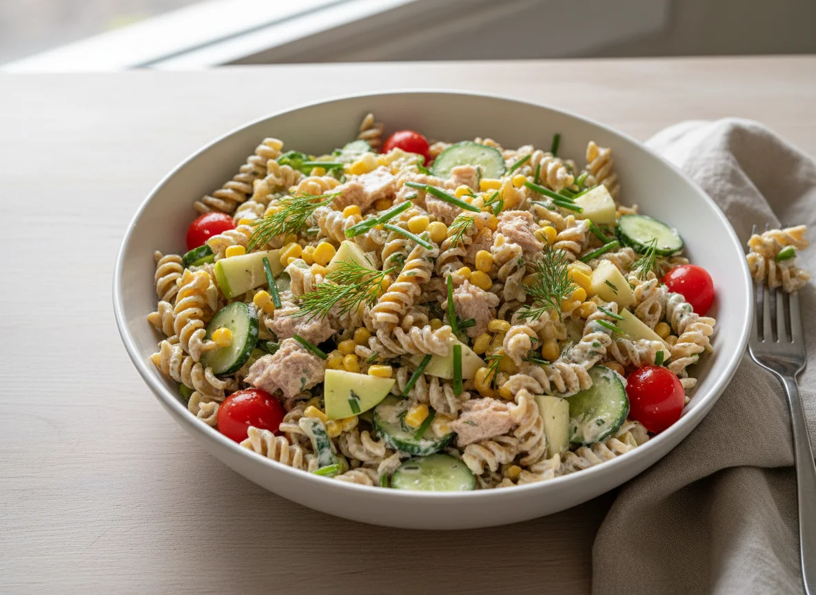 Nudelsalat mit Skyr-Dressing photo