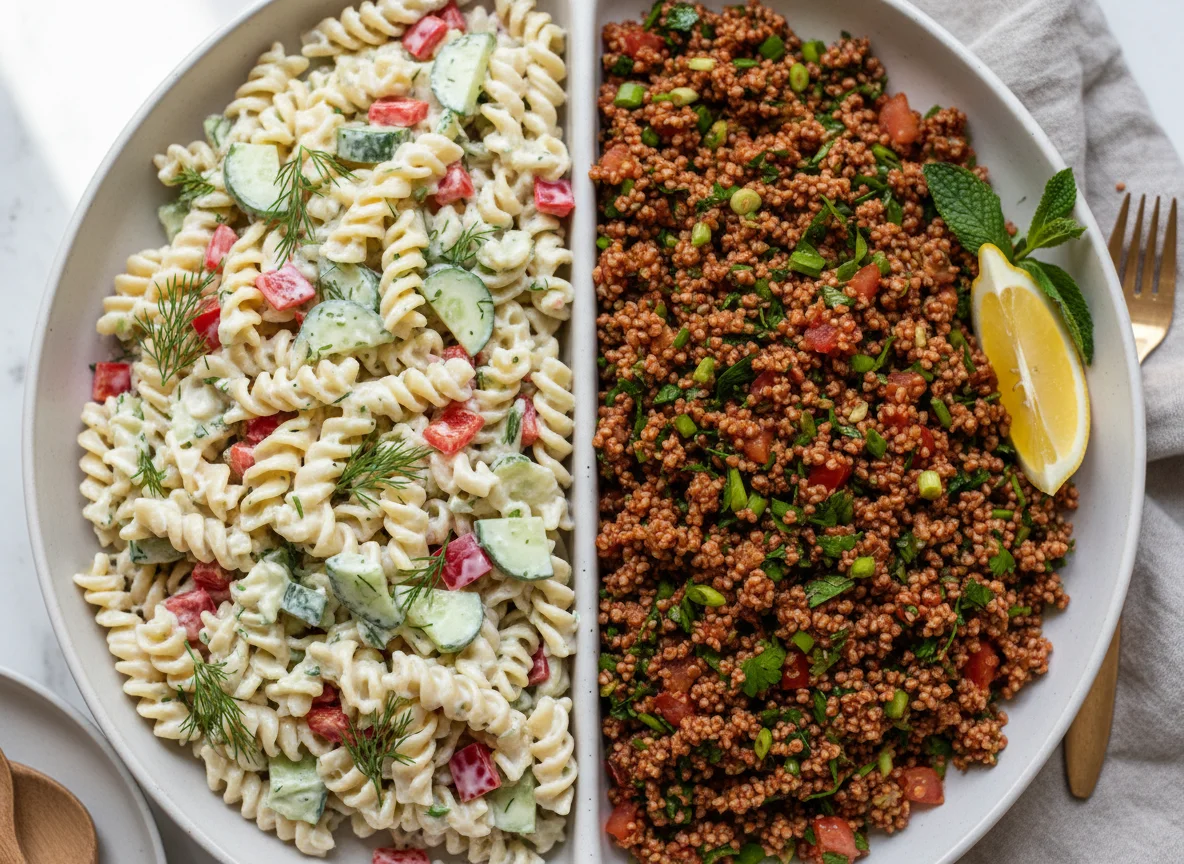 Nudelsalat und Kisir photo