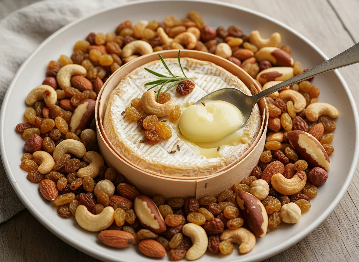 Nussmischung und Vacherin Mont d'Or photo