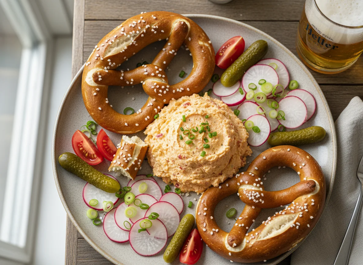 Obatzda mit Brezel und Radi photo