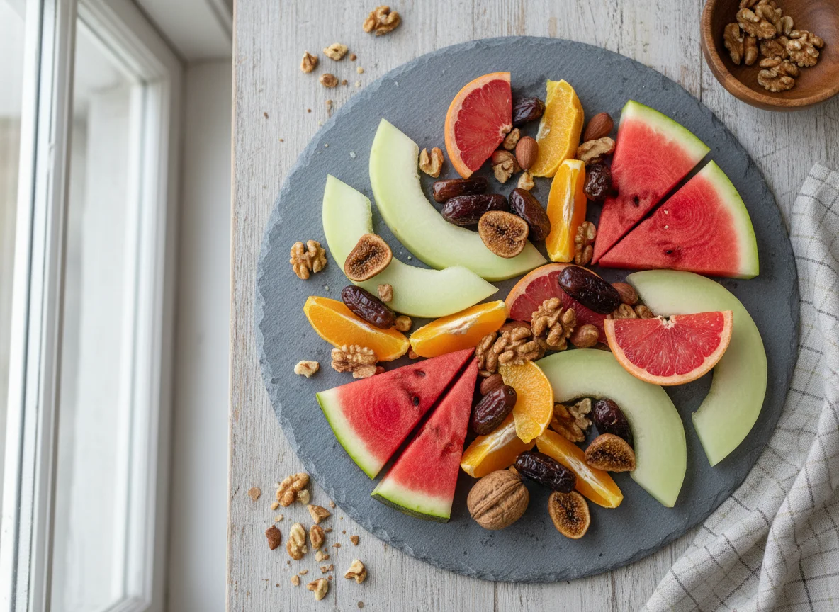 Obst- und Nussplatte photo