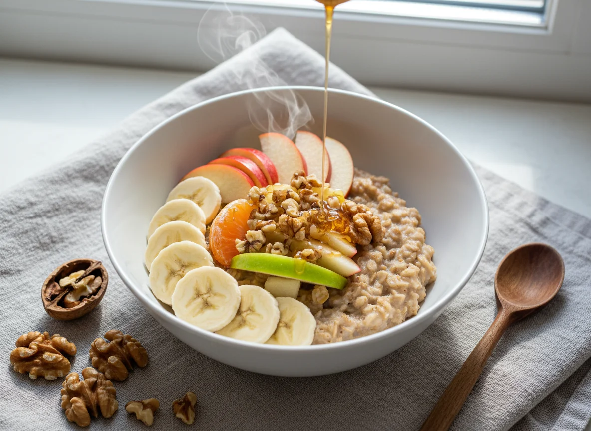 Obst-Haferflocken-Schale photo