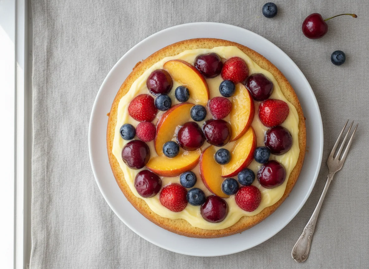 Obstkuchen mit Tortenguss photo