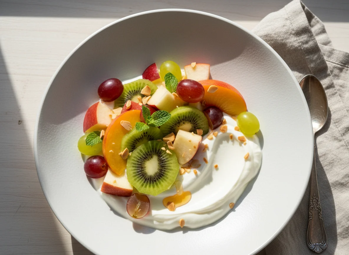 Obstsalat mit Joghurt photo