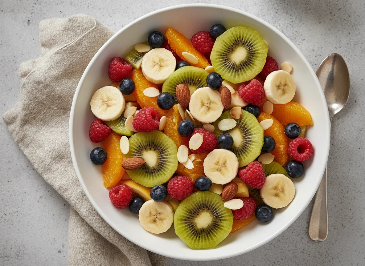 Obstsalat mit Mandeln photo