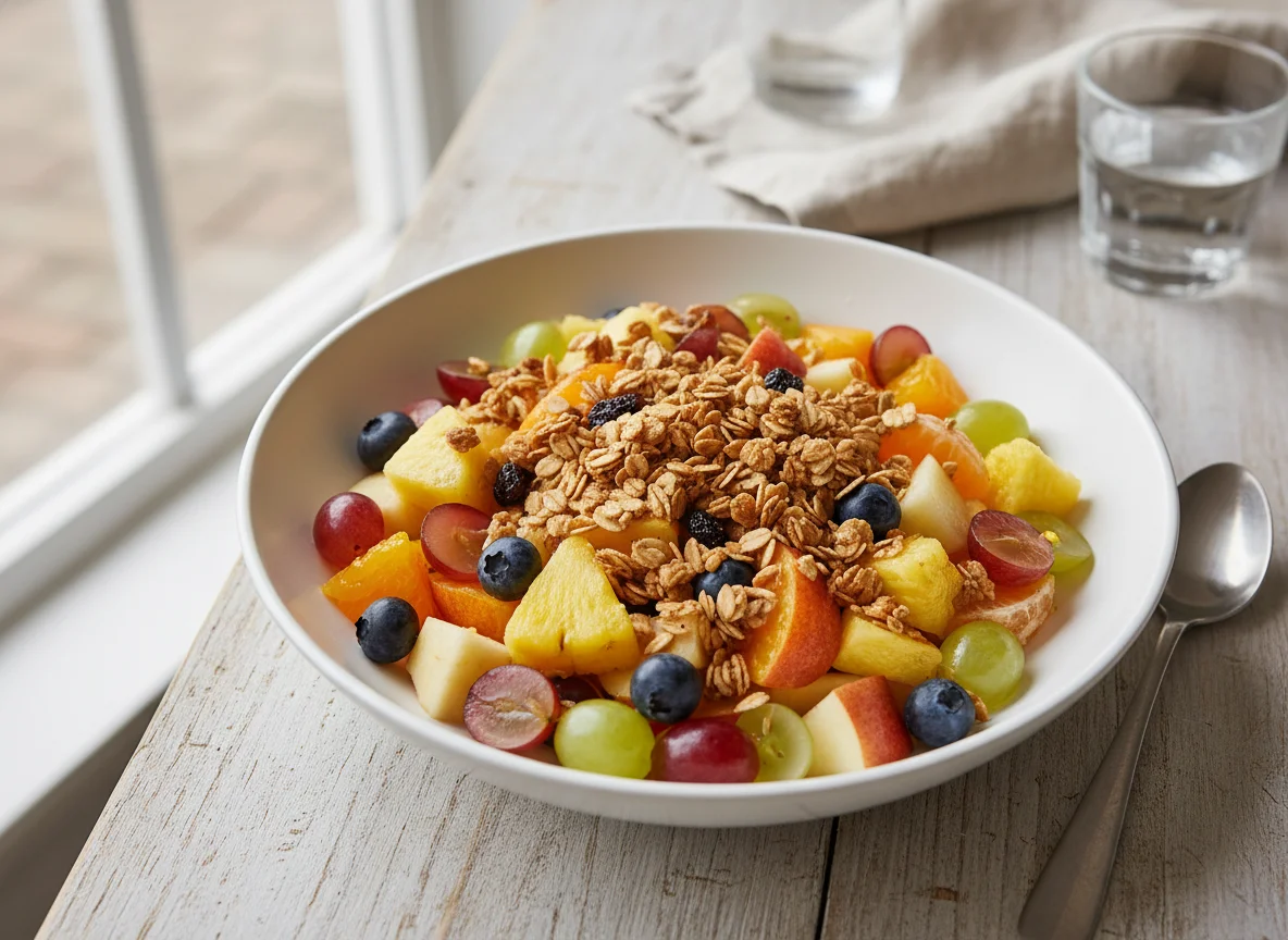 Obstsalat und Ananas photo