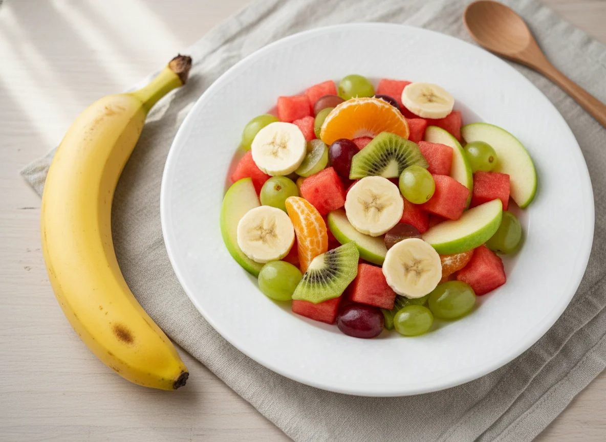 Obstsalat und Banane photo