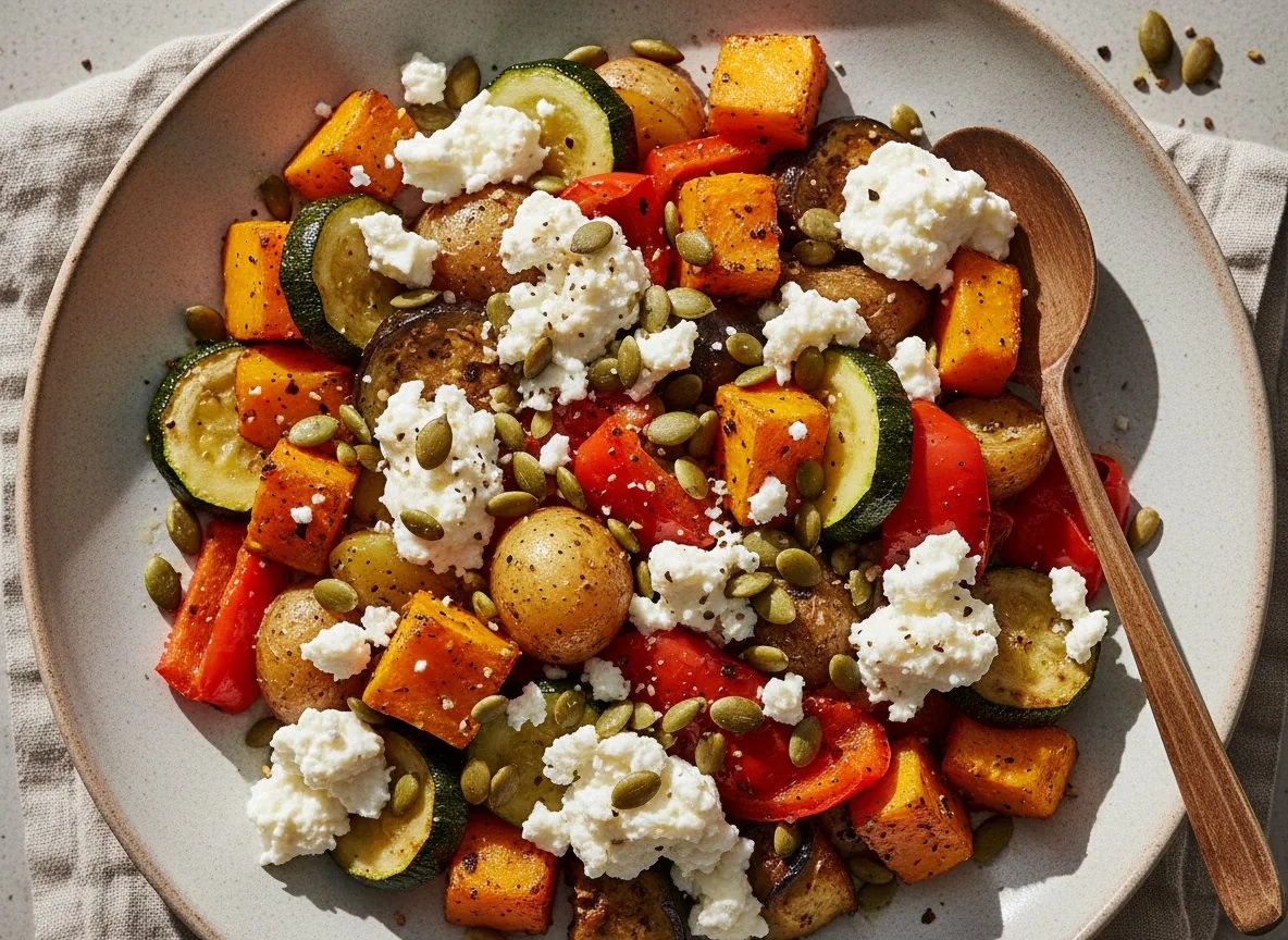 Ofengemüse mit Feta und Kürbiskernen photo