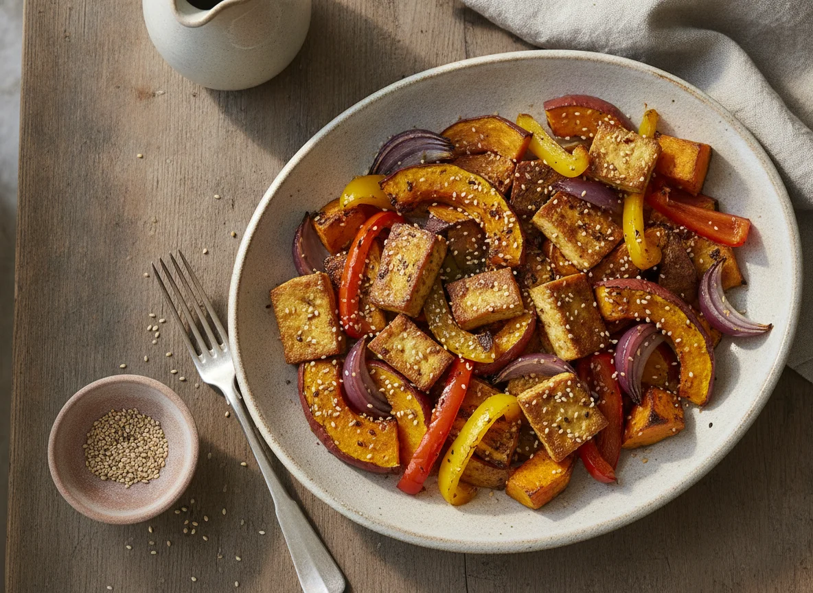 Ofengemüse mit Tofu photo