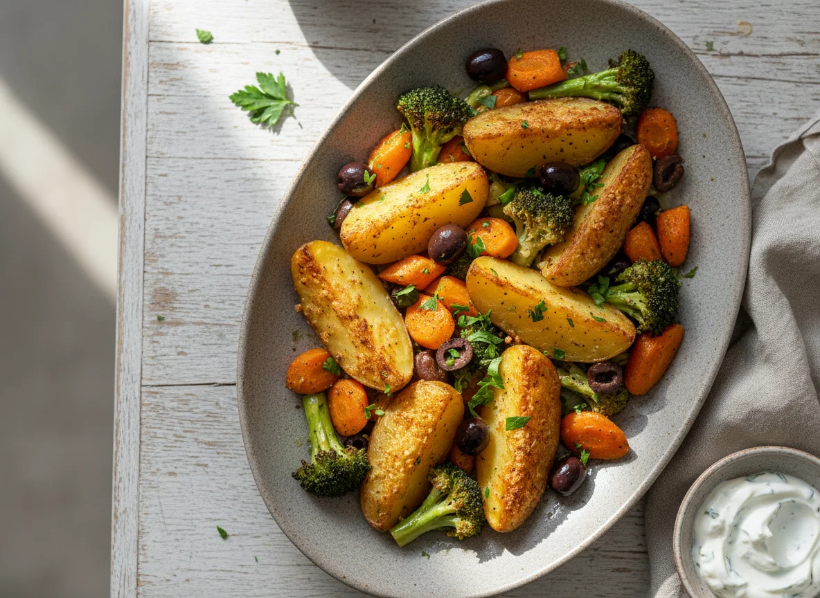 Ofenkartoffeln mit Gemüse photo