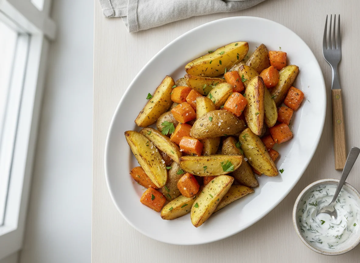 Ofenkartoffeln mit Karotten photo