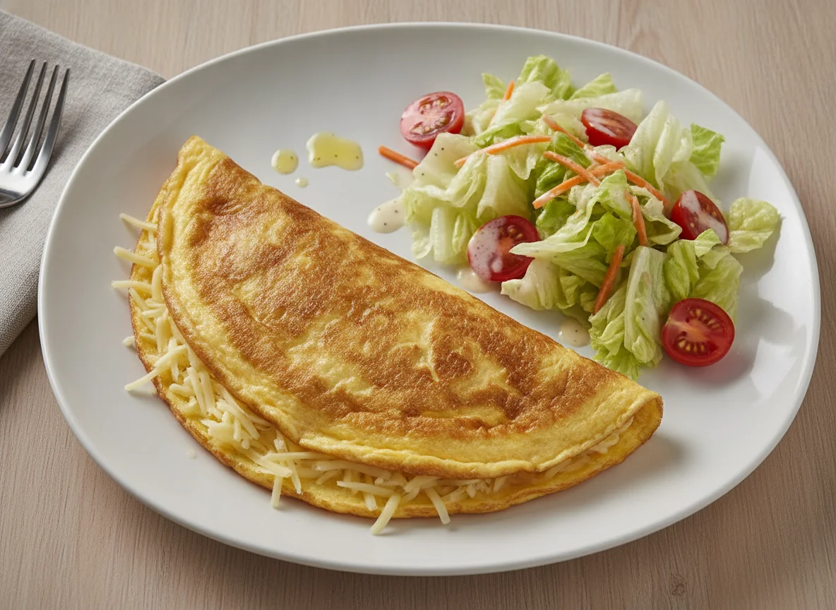 Omelett mit Beilagensalat photo