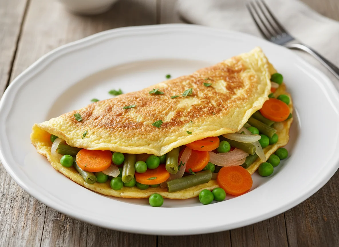 Omelett mit Gemüse photo