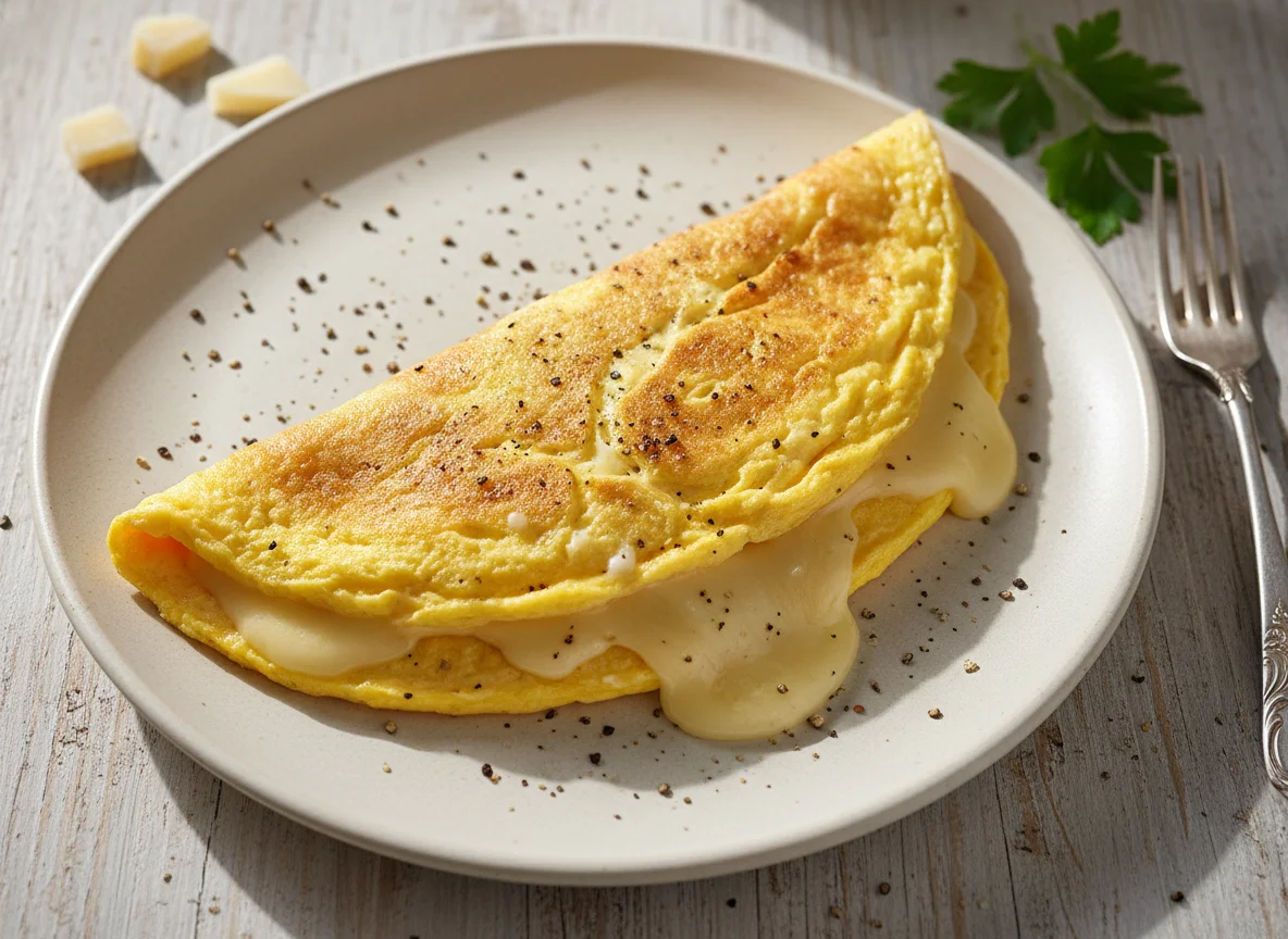 Omelett mit Käse photo